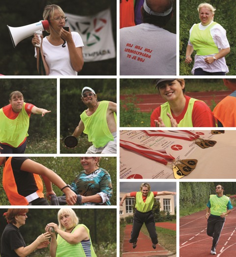 Hluchoslepí sportovci během 3. ročníku Lormolympiády, září 2011 Vyškov na Moravě