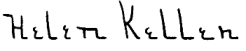 Helen Keller [podpis]